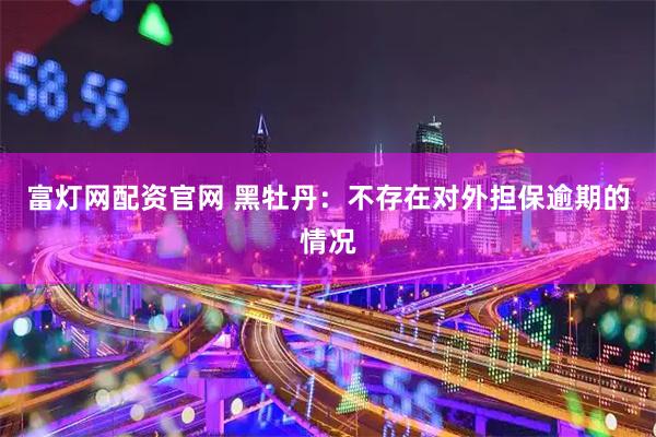 富灯网配资官网 黑牡丹：不存在对外担保逾期的情况